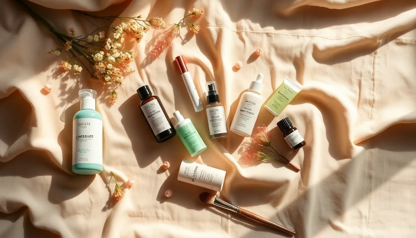 메이크업 전 스킨케어를 하는 여성의 모습