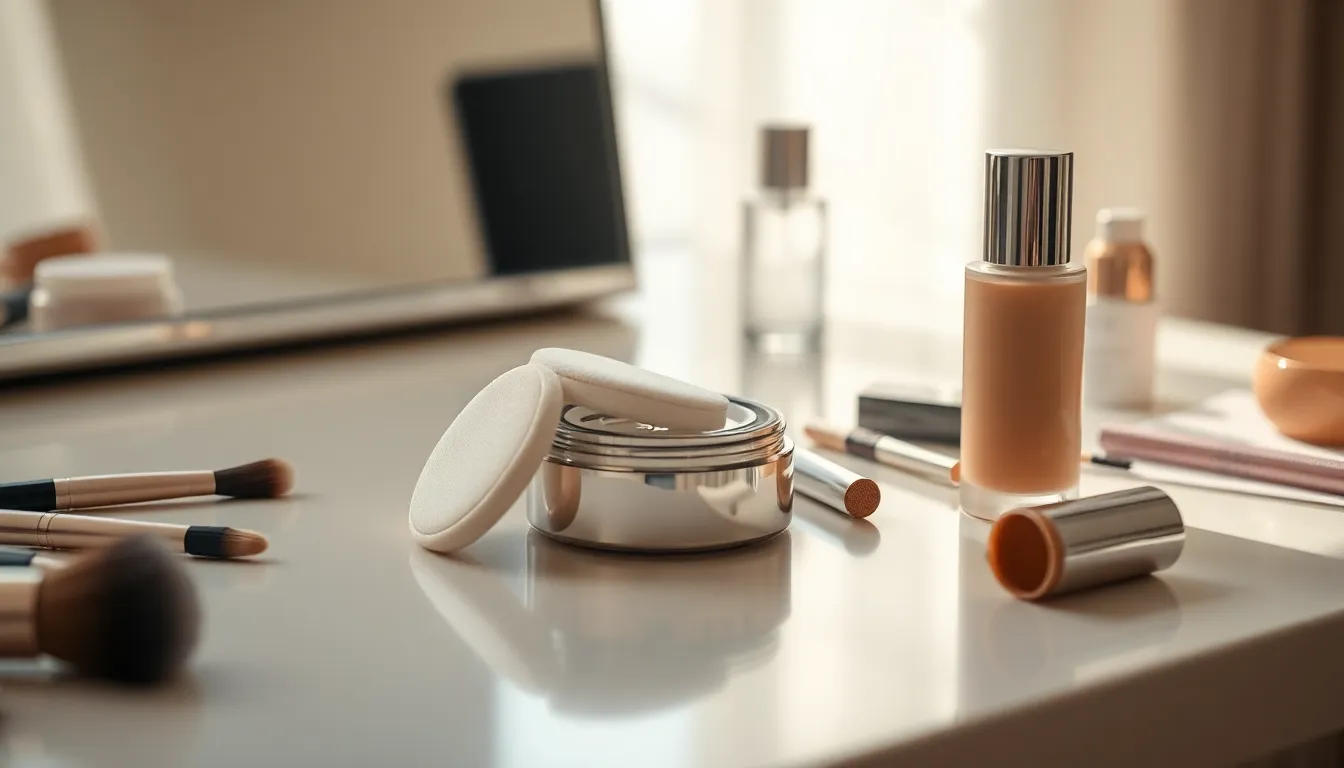 메이크업 도구와 화장품