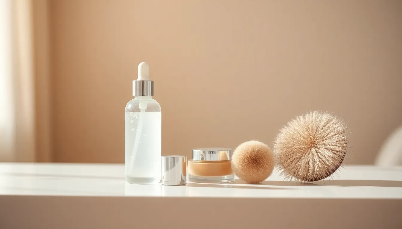 화사한 베이스 메이크업을 한 모델