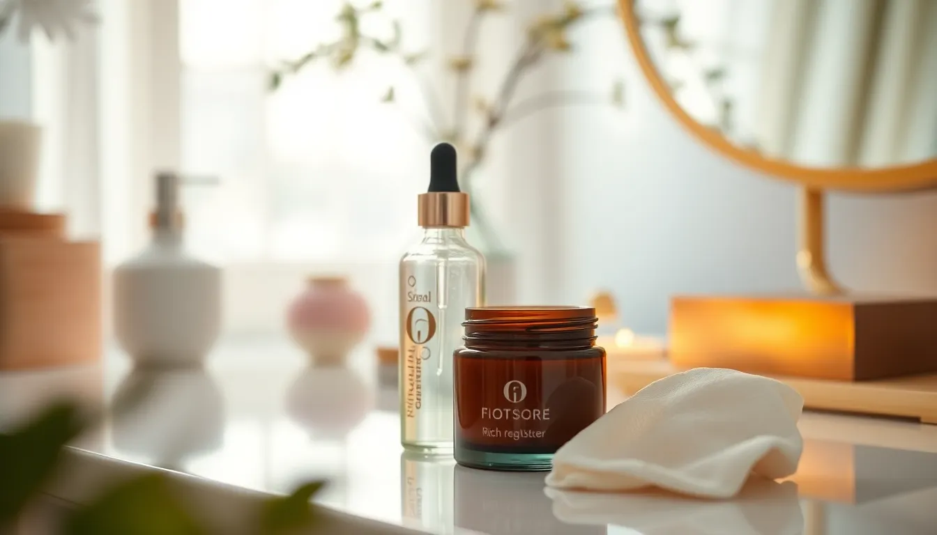 자연스러운 꿀광 메이크업을 한 여성의 얼굴 클로즈업