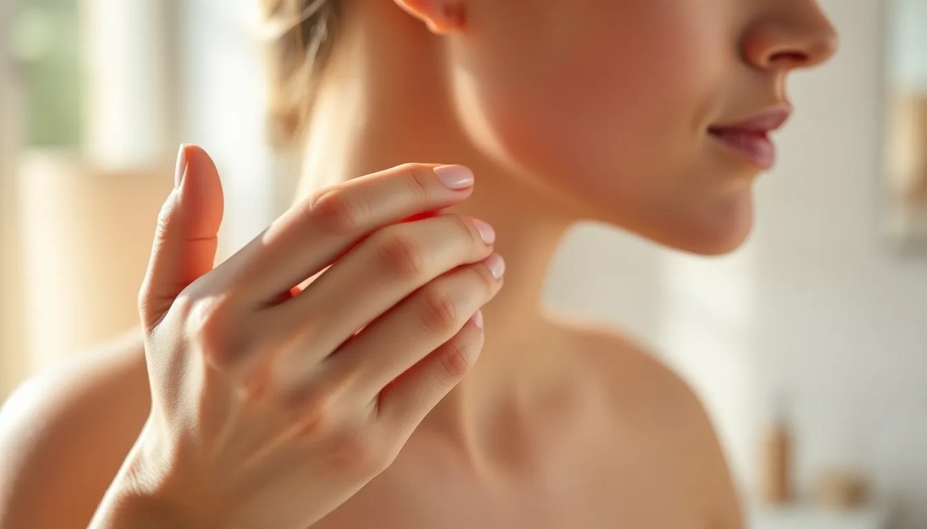 자연스러운 메이크업을 한 여성의 얼굴 클로즈업 이미지