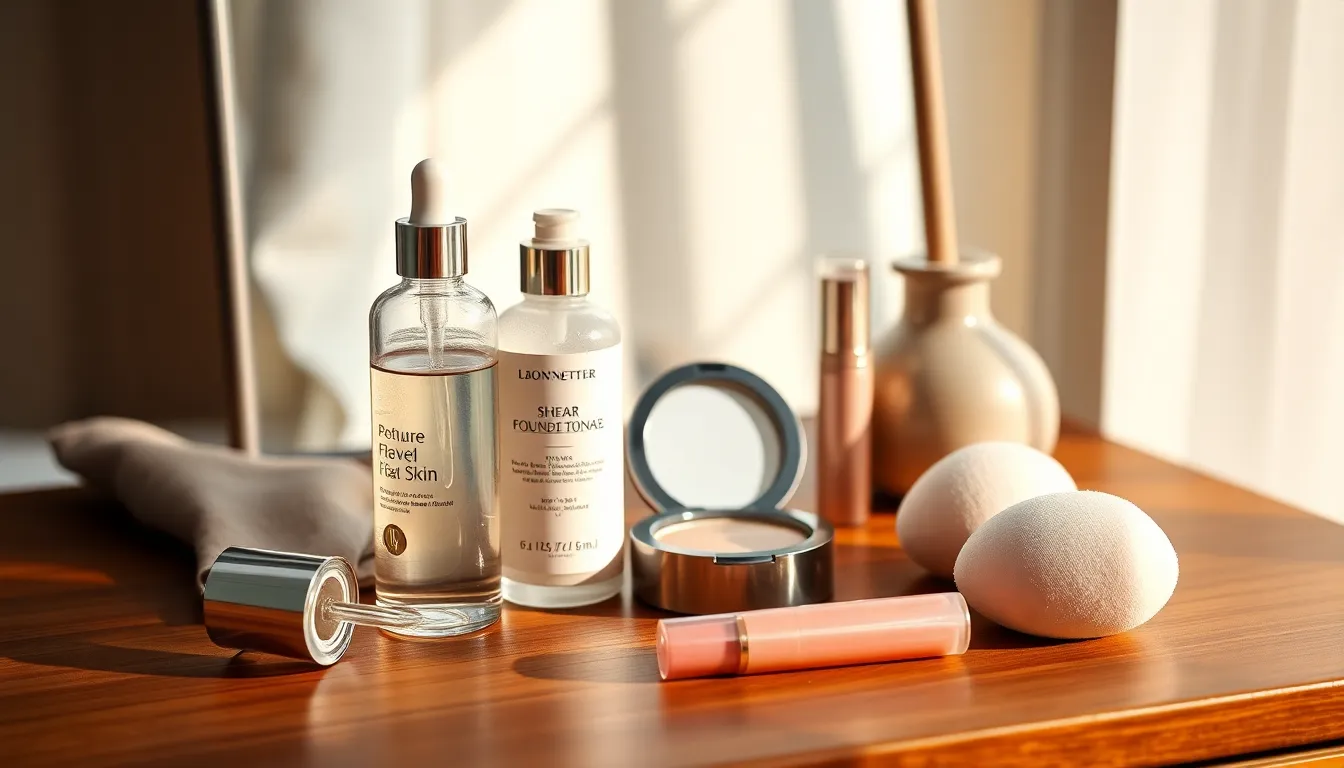 내추럴 메이크업 제품들