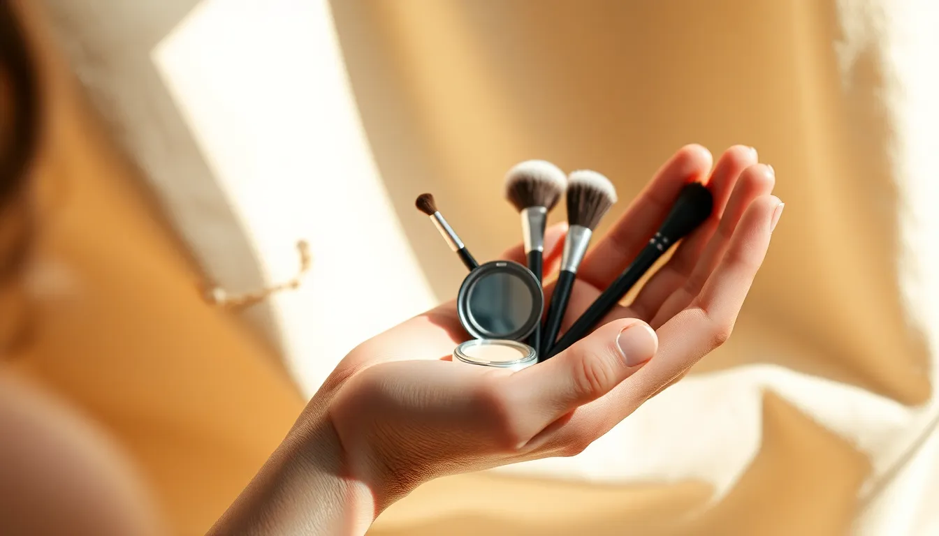 다양한 색상의 립스틱과 메이크업 제품 이미지