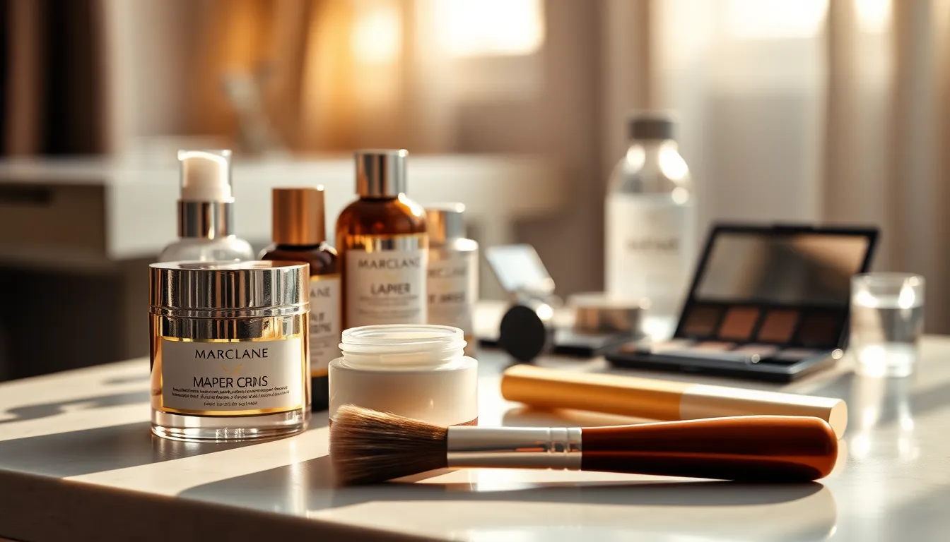 다양한 색조 화장품과 퍼스널 컬러 팔레트 이미지