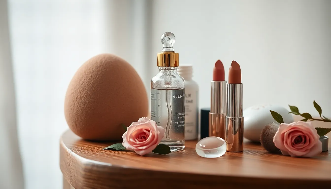 다양한 메이크업 룩을 보여주는 여성