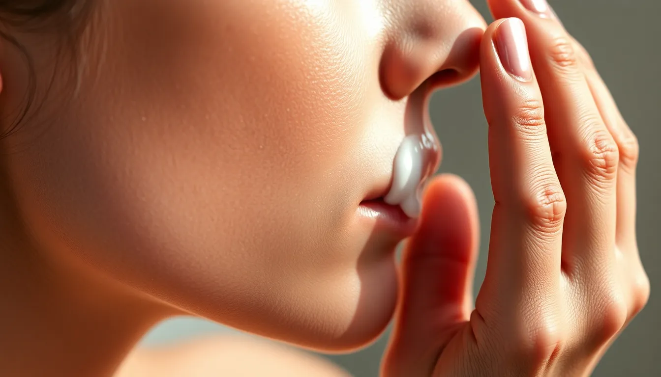 메이크업 제품들로 꾸며진 테이블