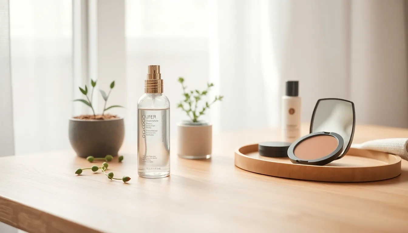 자연스러운 메이크업을 한 여성