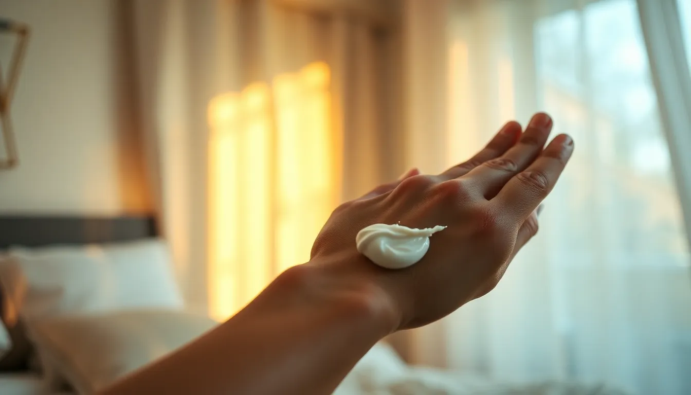 건조한 피부를 위한 보습 케어 제품 이미지