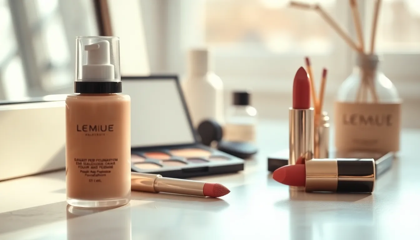 메이크업 팔레트와 브러쉬