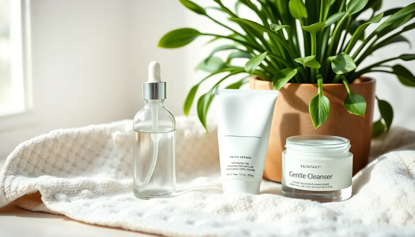 메이크업 도구와 화장품들이 깔끔하게 정돈된 모습