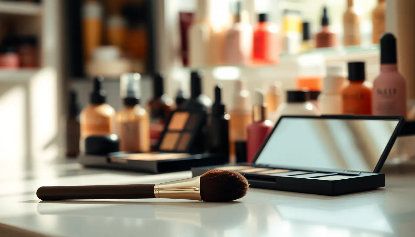 메이크업 팔레트와 퍼스널 컬러 차트