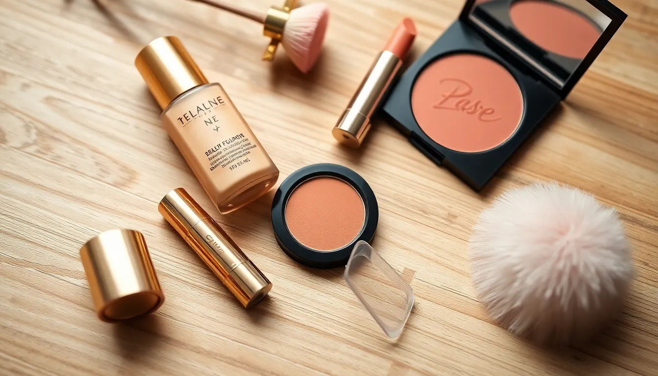 봄웜톤 메이크업을 한 여성